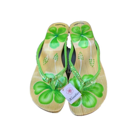 Woodies Hand Painted Sandles For Women Size 7 - Picture 1 of 6